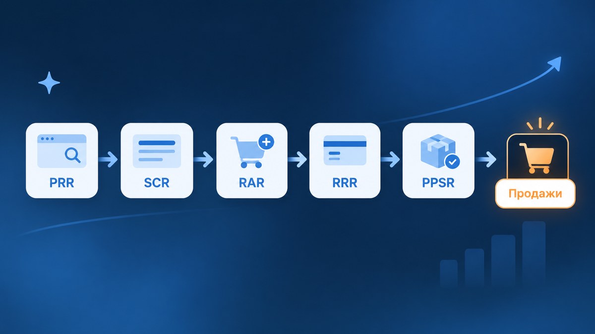 Авторская схема из пяти показателей PRR, SCR, RAR, RRR, PPSR и связи с продажей