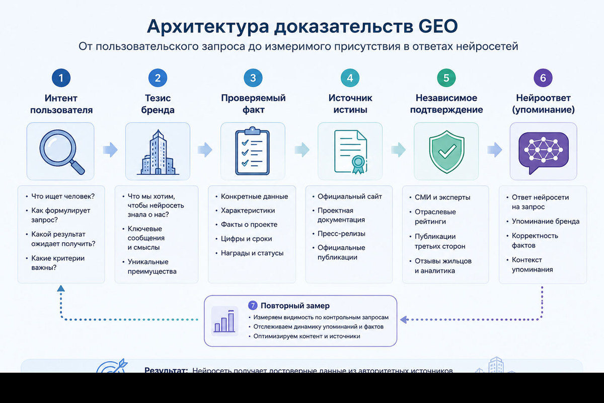 Evidence architecture for GEO optimization in real estate
