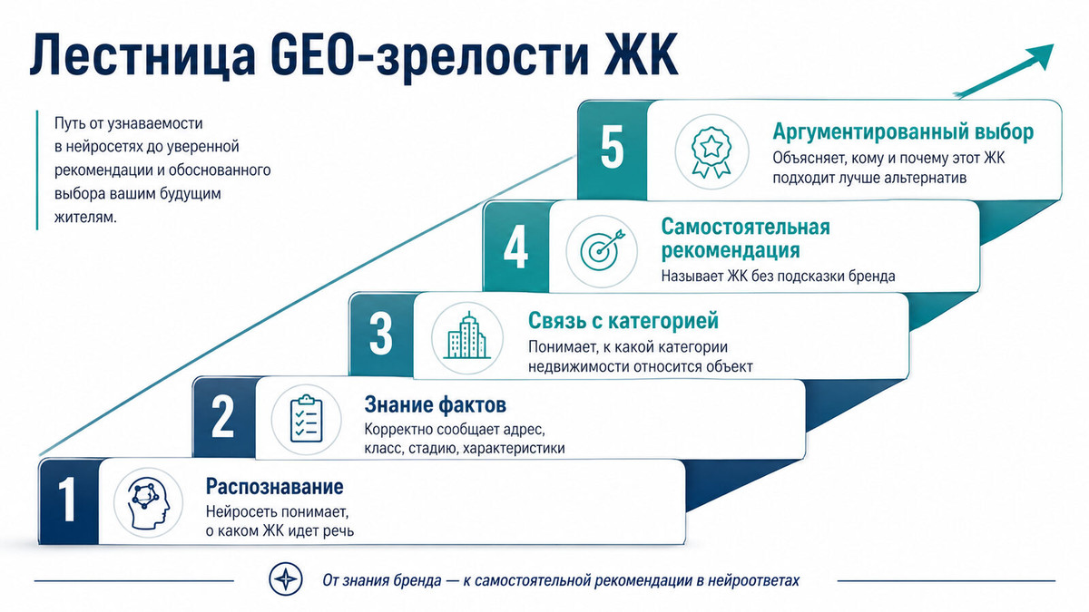 Maturity ladder for GEO optimization in real estate